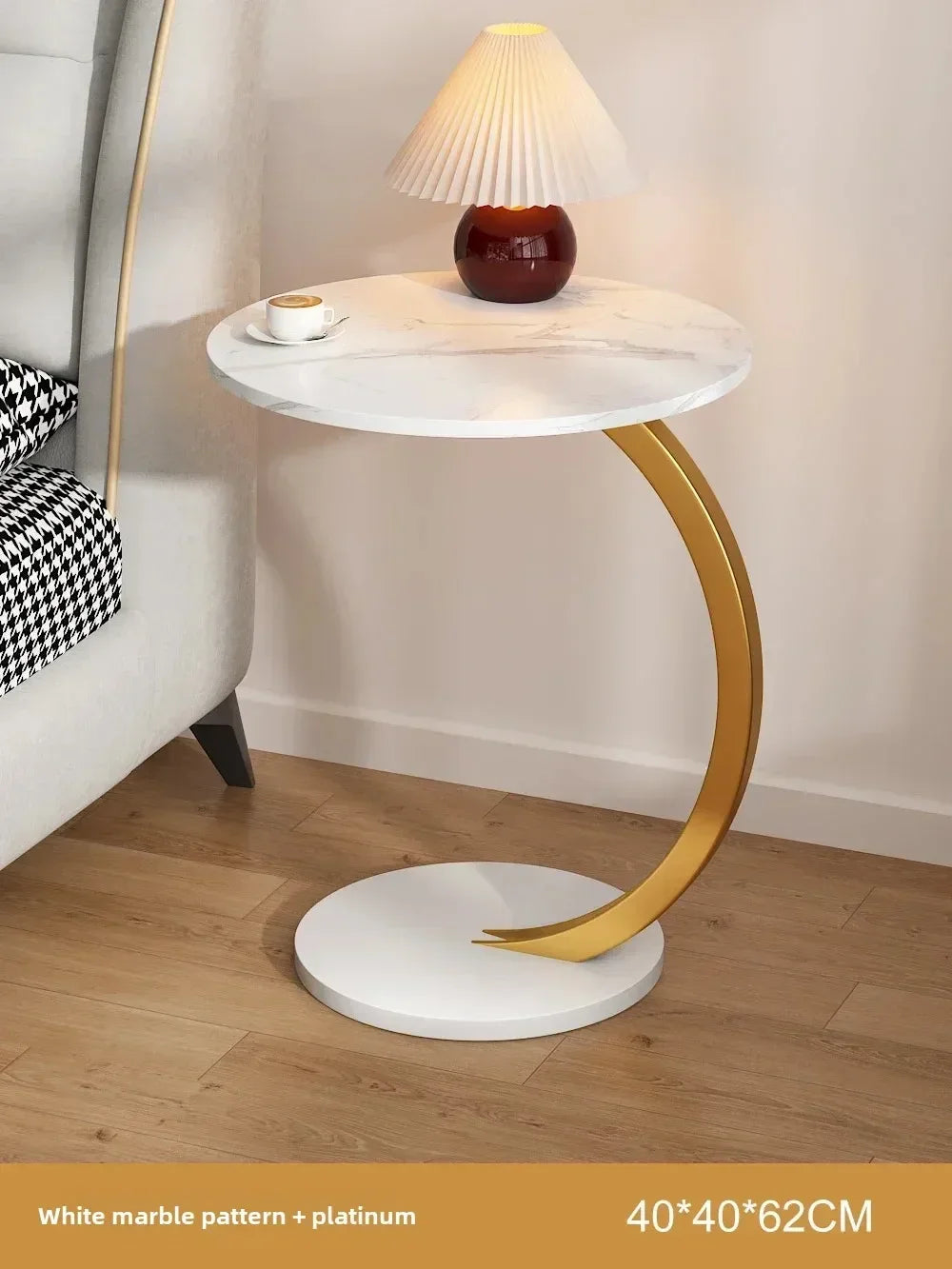 Designer Luxury Coffee Tables Gold Breakfast Minimalist Round Side Table Lounge Space Saving Mesa Auxiliar Living Room Furniture