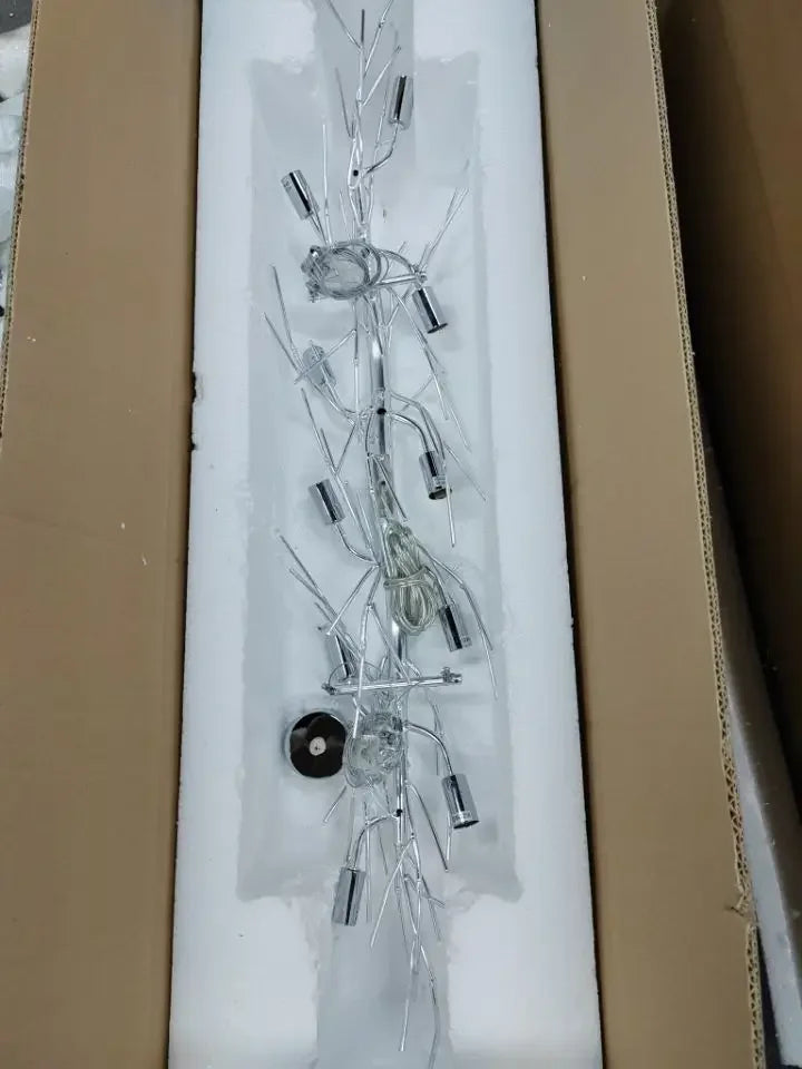 Ginkgo Leaf Chandelier 180cm: Modern Gold Pendant Light for Dining Room & Living Room