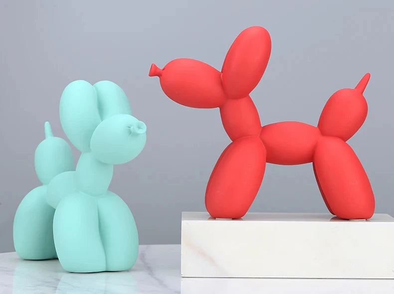 Matte Balloon Dog Statue - Resin Sculpture | Modern Nordic Home Decor