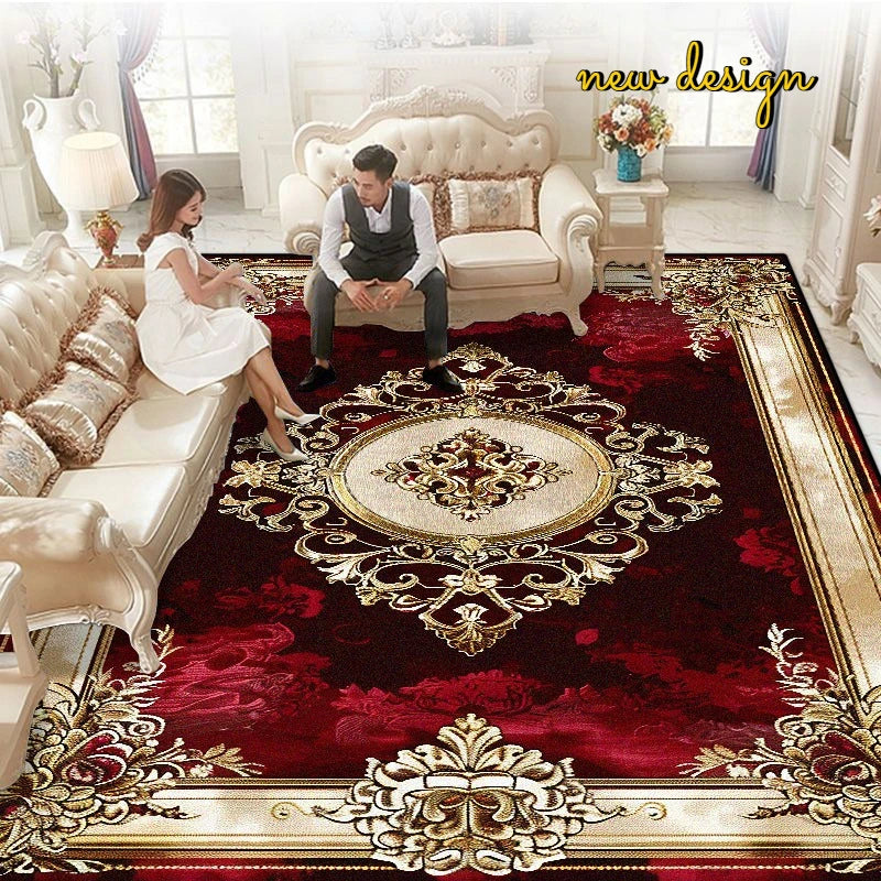 Traditional Floral Medallion Rug – Ornate Persian-Style Carpet for Living Room