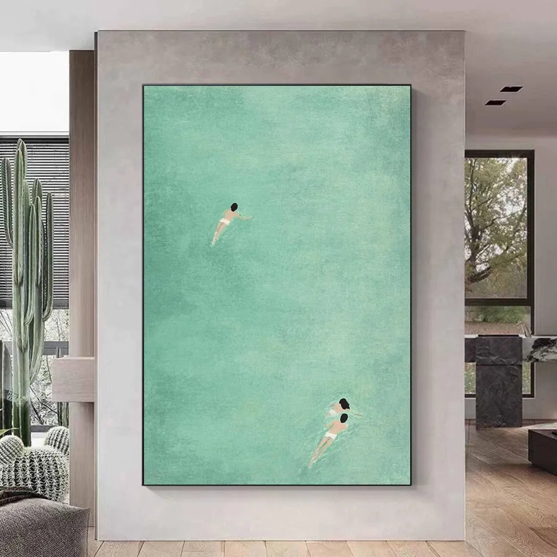 Large Colorful Abstract Canvas Painting - Textured Wall Art