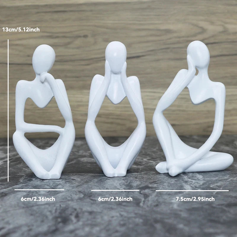 Thinker Statue - Abstract Yoga Figurine | Nordic Home Decor