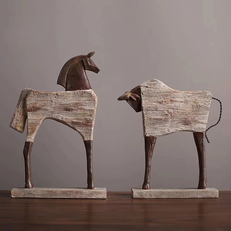 Abstract Horse Statue - Modern Art Sculpture | Desktop Room Decoration