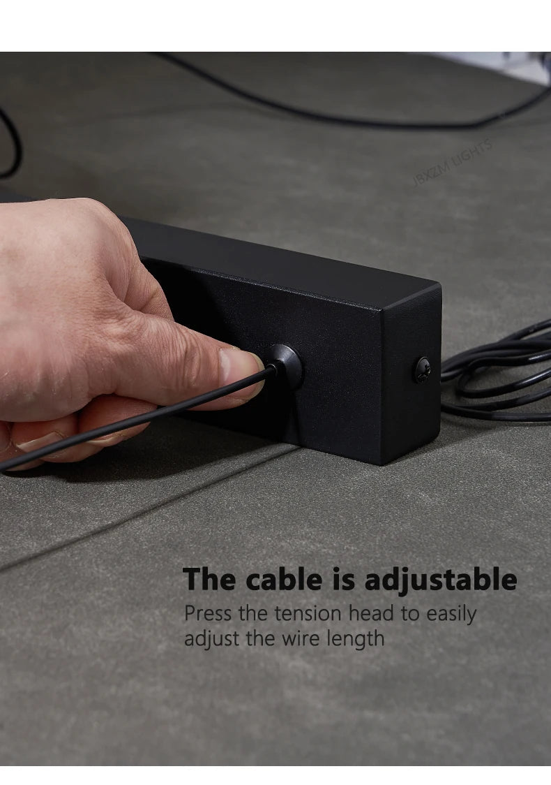 LED Linear Chandelier: Modern Minimalist Pendant Light for Dining Room & Kitchen Island