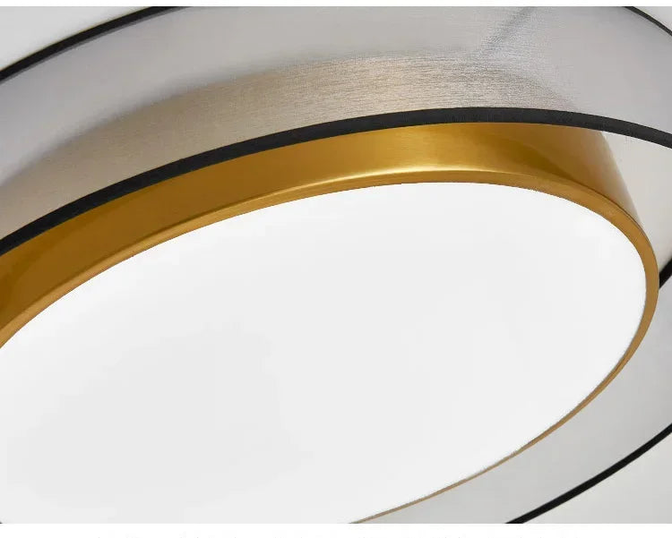 Pendant Light: Modern Circular Ring LED in Gold & White for Dining & Living Room