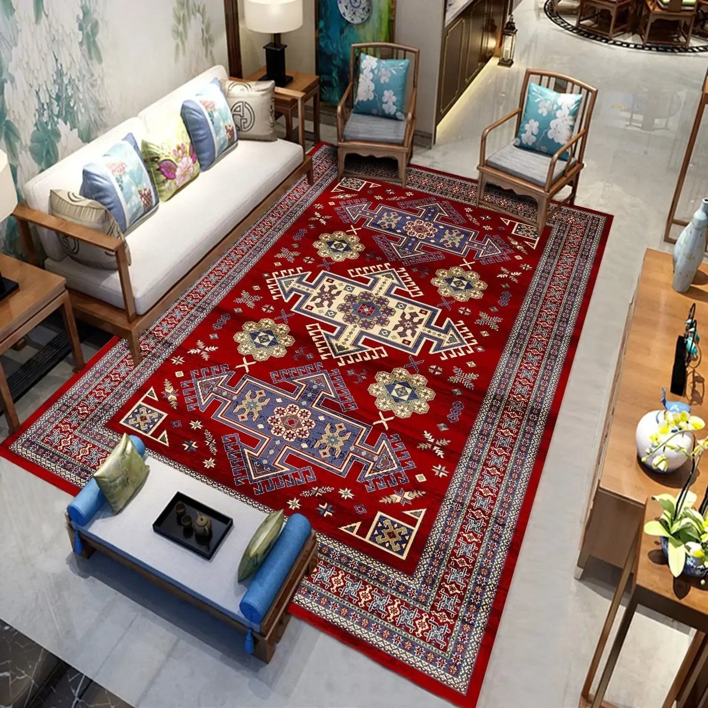 Persian Luxury Rug - Traditional Medallion Area Carpet