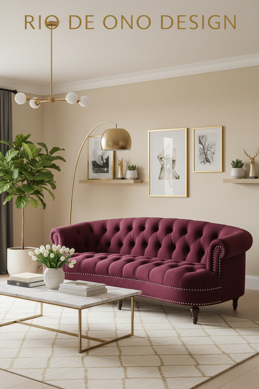 Burgundy Velvet Victorian Chesterfield Sofa Pinterest