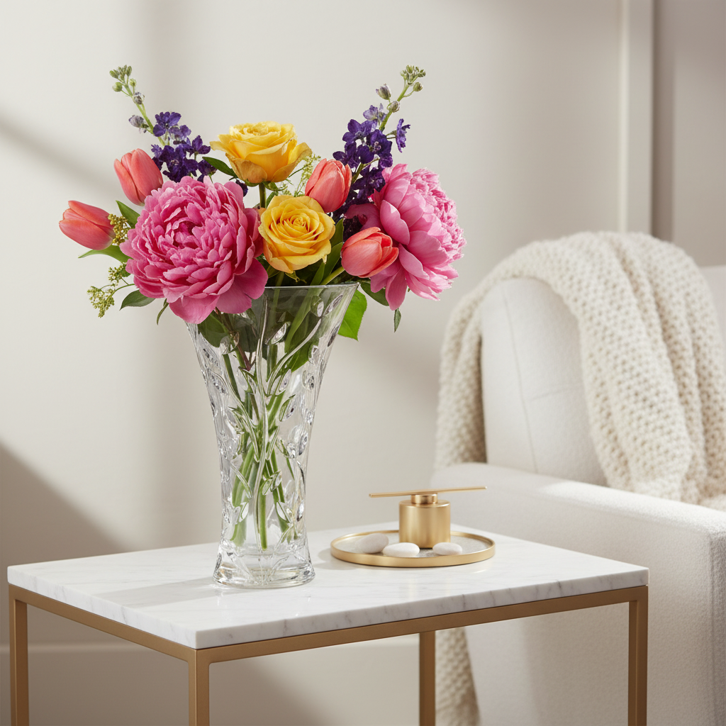 Crystal Laurel Vase Lifestyle Image 1