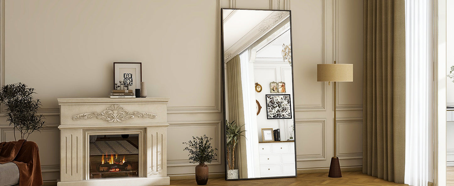 Full Length Mirror - Floor Mirror - Rectangular Wall Mounted Mirrors for Bedroom, Living Room, Bathroom