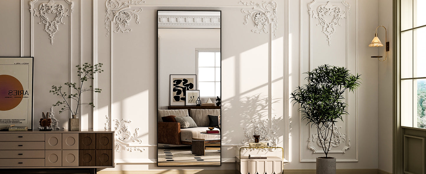 Full Length Mirror - Floor Mirror - Rectangular Wall Mounted Mirrors for Bedroom, Living Room, Bathroom
