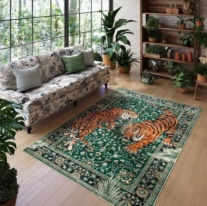 Jungle Tiger Rug - Luxury Oriental Area Carpet