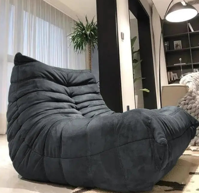 Channel-Quilted Bean Bag Floor Sofa - Memory Foam Lazy Couch - Multiple Colours